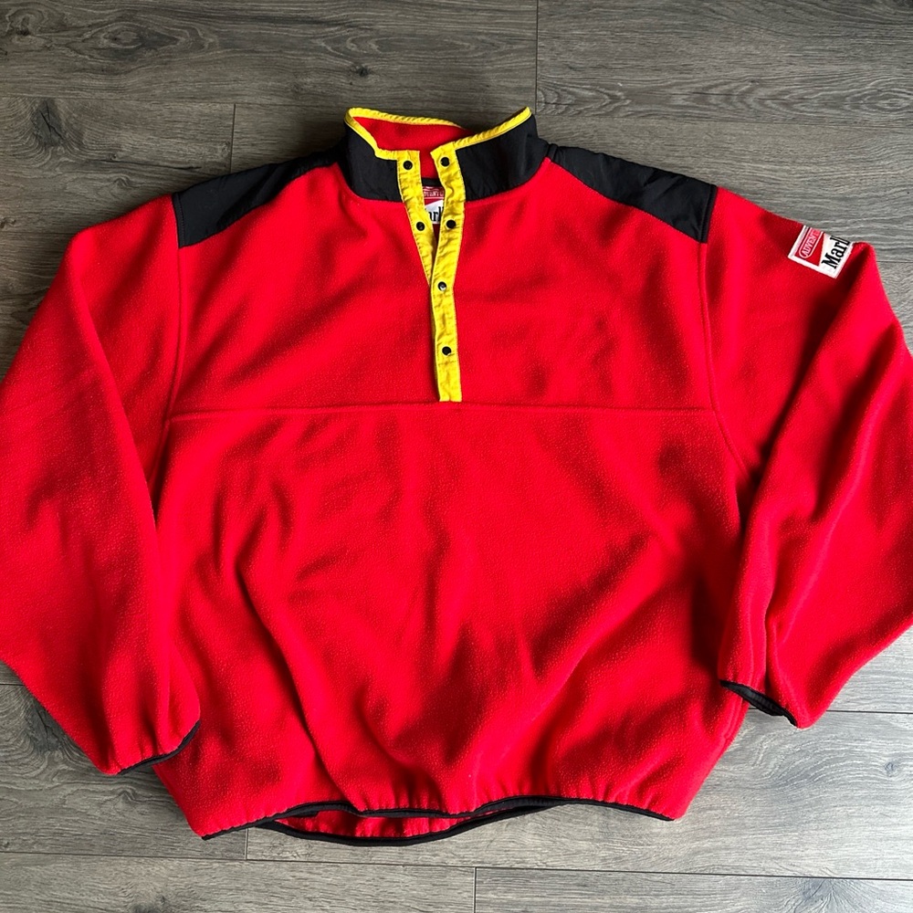 Vintage 90s Marlboro Adventure Team Snap-T Fleece Pullover Sz XL